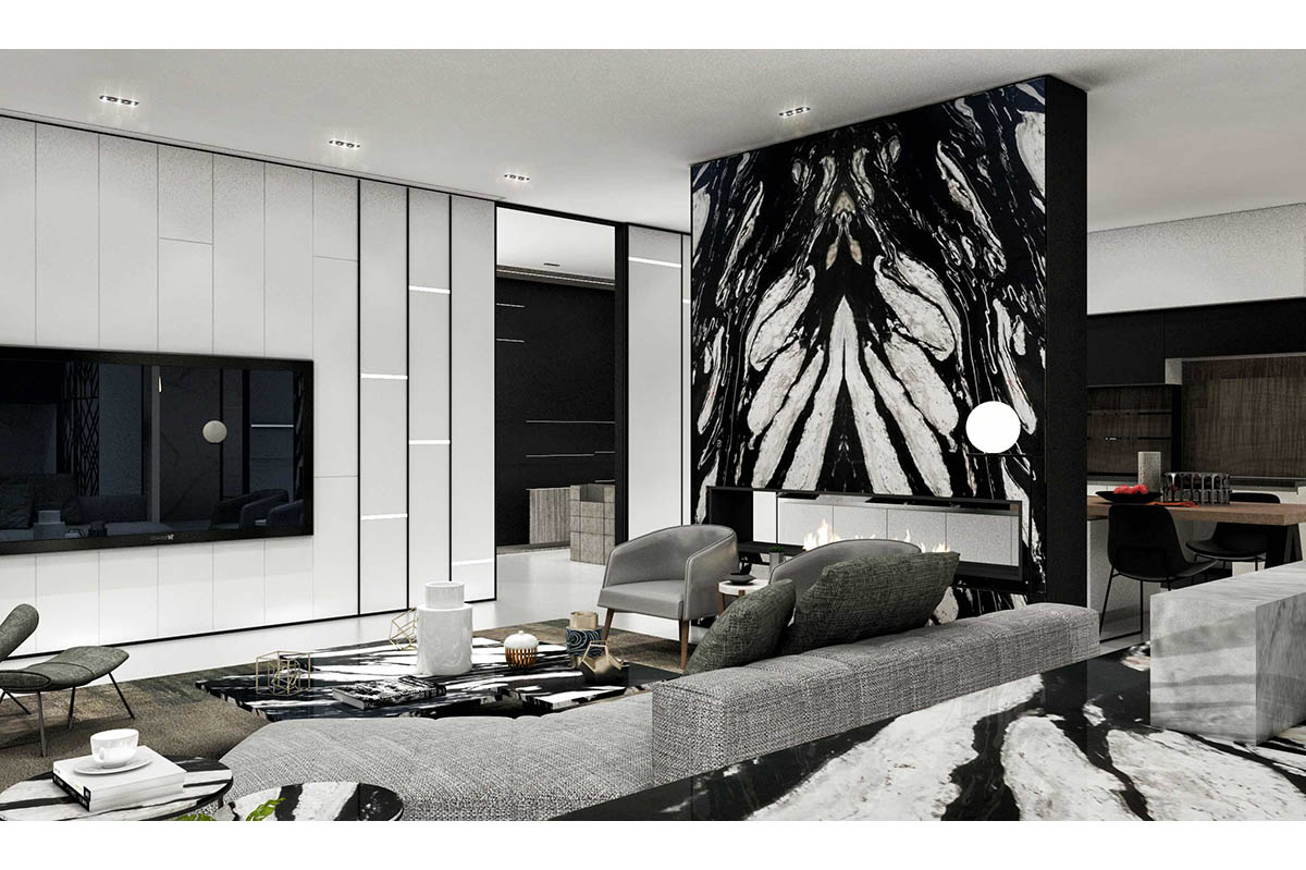 black horse marble wall