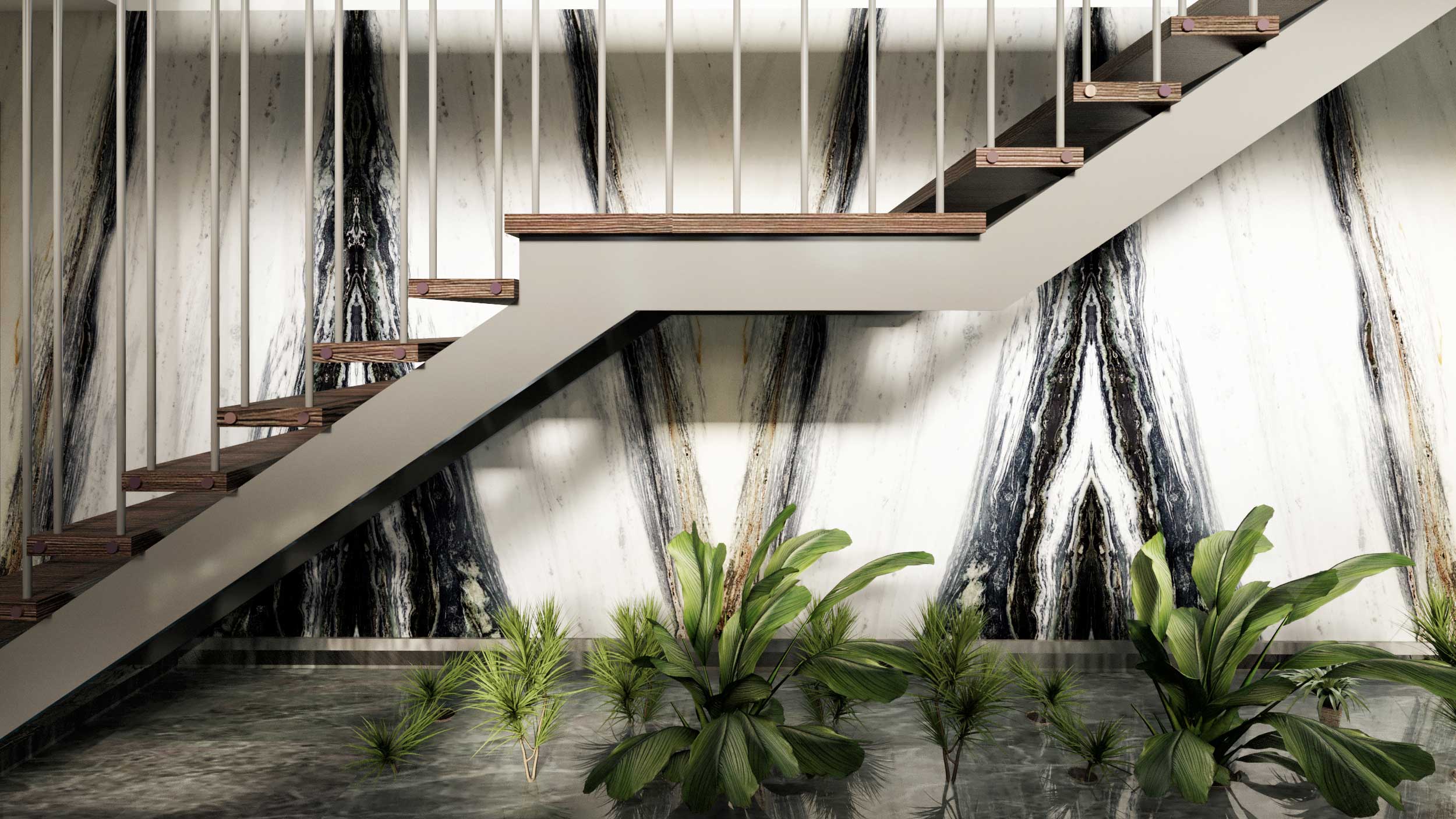 Brazillian Panda Marble