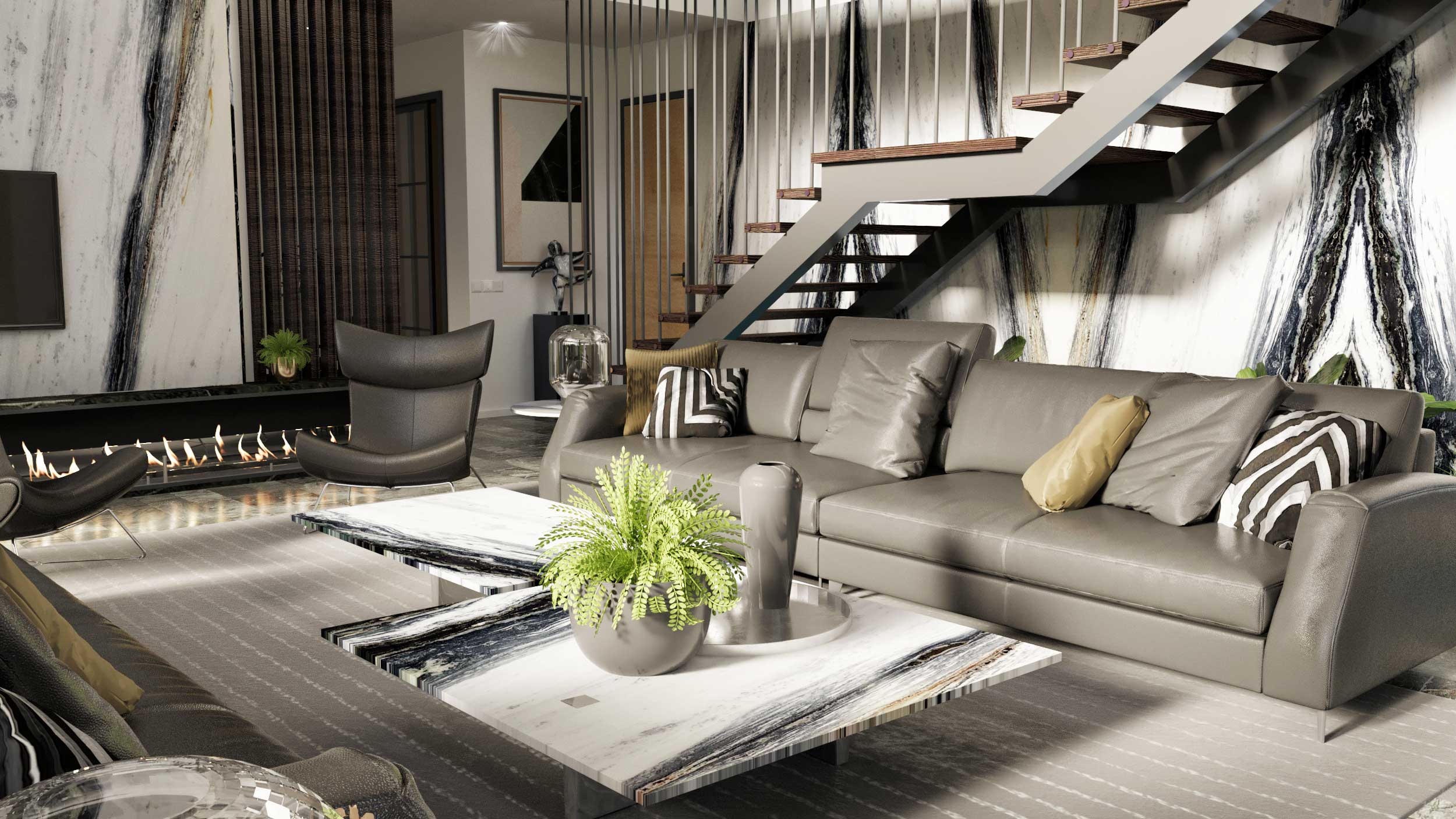 Brazillian Panda Marble