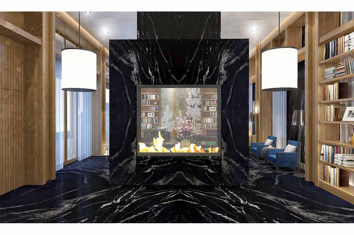 Fantasy Black Leather Marble